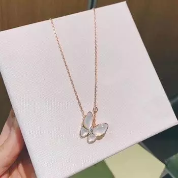 Ожерелье-бабочка для женщин, роскошные подвески в виде ракушки на ключицу, модные дизайнерские брендовые ювелирные изделия