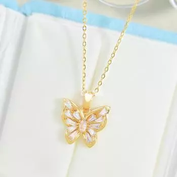Ожерелье-бабочка Женское легкое роскошное универсальное премиальное темпераментное циркониевое кулонное украшение