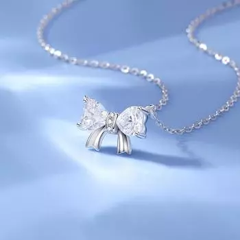 Ожерелье-бант Летняя легкая роскошная вспышка бриллиантовая цепочка-подвеска на ключицу корейская версия