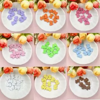 Ожерелье-бантик, браслет, материал 9,5 * 11,4 мм, сплав, капельное масло, прямое отверстие, сделай сам, рассеянные бусины, ювелирные изделия, аксессуары, цвет макарон 10cps, аксессуары розовый