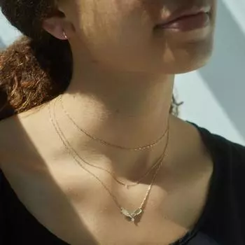 Ожерелье-бантик из ленты, женское, простое, маленькое, свежее, с циркониевым кристаллом, звезда, ключичная цепочка 2025 года, новинка золотой