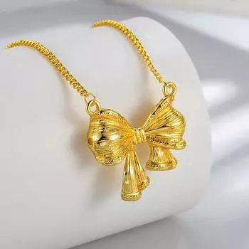 Ожерелье-бантик «Принцесса в бегах» Милый универсальный дизайн Премиальные ювелирные изделия Sense