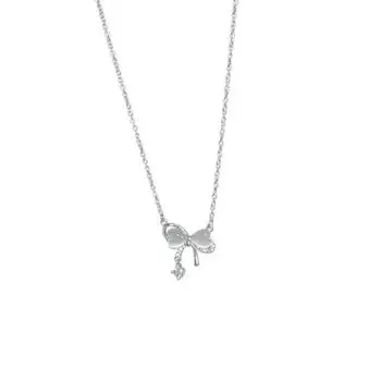 Ожерелье-бантик в форме сердца из кошачьего глаза для женщин, легкая роскошная высококачественная цепочка на ключицу, изысканная и универсальная