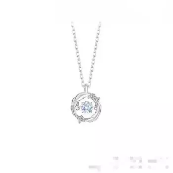 Ожерелье Beating Heart Feather You Accompany для женщин, легкая роскошная нишевая дизайнерская цепочка на ключицу из лунного камня