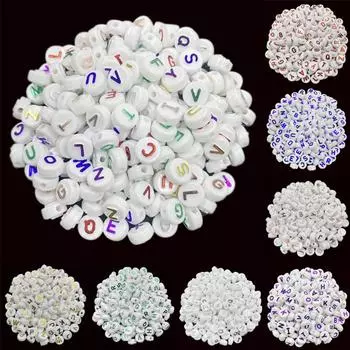 Ожерелье браслет 20 шт 10 мм бусины с буквами для изготовления ювелирных изделий своими руками кулон своими руками бронзирование цветной