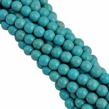 Ожерелье-браслет 4-14 мм 16-200 шт. DIY Ремесла Имитация бирюзы Круглый для изготовления ювелирных изделий Ювелирные аксессуары Проставки Свободные бусины Высокое качество 10mm