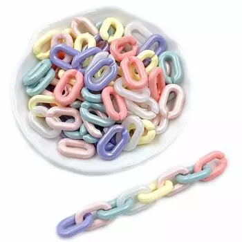 Ожерелье, браслет, кулон, фурнитура «сделай сам», 40 шт., макарон для изготовления ювелирных изделий, цепочка из бисера, ювелирные изделия 10*15mm #1 разноцветный