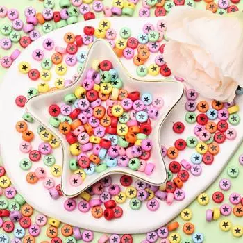 Ожерелье Браслет Одно отверстие Звезда Для Изготовления Ювелирных Изделий DIY Поделок Оптовая Продажа Подвеска 60 Шт. 4*7 мм Бусины Свободные