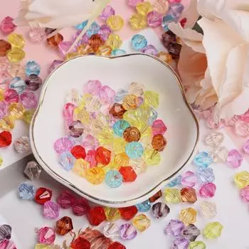 Ожерелье-браслет «сделай сам», 4 мм/5 мм/6 мм/8 мм, модные DIY для изготовления ювелирных изделий, свободные бусины, акриловые прозрачные бриллианты, 1200/900/600 шт. 1200Pcs 4mm разноцветный