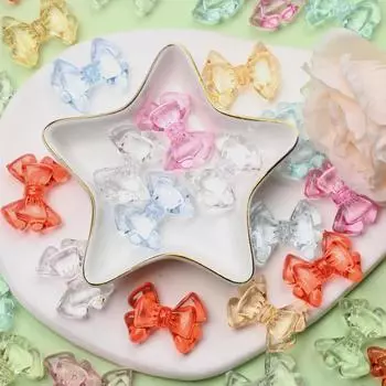 Ожерелье, браслеты, акриловые бусины «сделай сам», банты, изготовление ювелирных изделий 22,2*28,6 мм, аксессуары с отверстиями 10pcs разноцветный