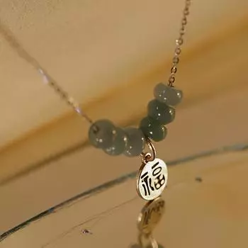 Ожерелье бренда Fu, женское, легкое, роскошное, нишевое, дизайн, чувство, символ Fu, гуочао, ключичная цепочка на шею
