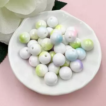 Ожерелье Бусины ручной работы 8/10/12/14 мм аксессуар Подарки Браслет Мода Сделай сам 10mm/100Pcs розовый