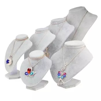 Ожерелье, бюст, подставка для ювелирных изделий, фигурка 15x15x12 см 20x20x17cm серый