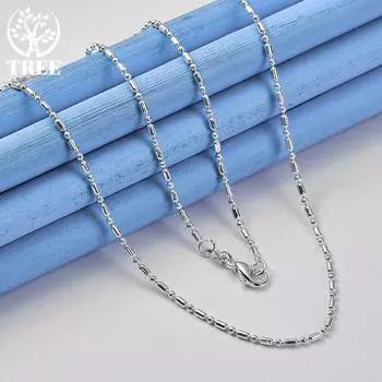 Ожерелье-цепочка AliZero из стерлингового серебра 925 пробы с бамбуком, 45 см, свадебные модные украшения 45cm