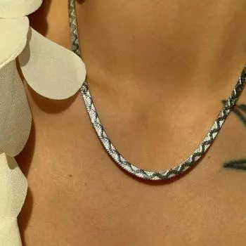 Ожерелье-цепочка из нержавеющей стали во французском стиле, ожерелье на ключице, подарок для женщин и девочек, подарки на День святого Валентина золотистый