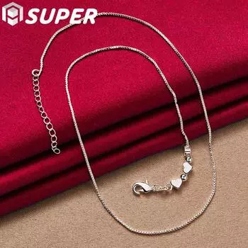 Ожерелье-цепочка из стерлингового серебра 925 пробы с романтическим сердцем и змеей, свадебные модные украшения 45cm