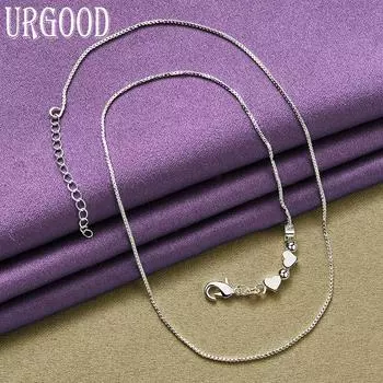 Ожерелье-цепочка из стерлингового серебра 925 пробы с романтическим сердцем и змеей, свадебные модные украшения 45cm