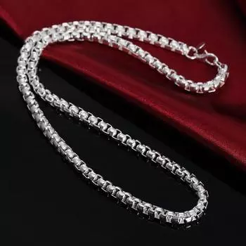 Ожерелье-цепочка из стерлингового серебра 925 пробы, 5 мм, для женщин и девочек, 18, 20, 24 дюйма, ювелирные изделия 50cm