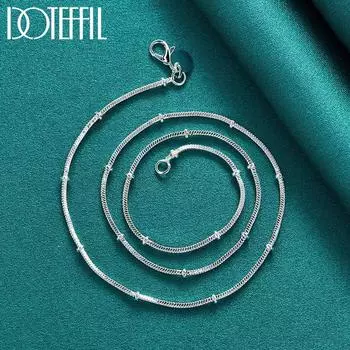 Ожерелье-цепочка из стерлингового серебра 925 пробы, 18/20 дюймов, модные ювелирные изделия 45cm