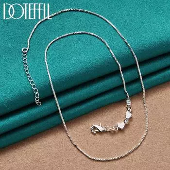 Ожерелье-цепочка с романтическим сердцем и змеей из стерлингового серебра 925 пробы, подарочные очаровательные ювелирные изделия 45cm