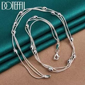 Ожерелье-цепочка с жемчугом и змеей серебряного цвета, подарок для вечеринки, модные украшения 45cm