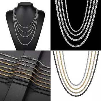 Ожерелье-цепочка, ювелирное изделие в стиле панк, мужское очарование, унисекс, черное, из нержавеющей стали, хип-хоп, мужское и женское, Золотая цепочка, ожерелье, серебряное, ручной работы Silver 3.0mm*60cm