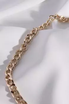 Ожерелье-цепочка золотого цвета с толстой цепочкой