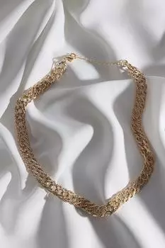 Ожерелье-цепочка золотого цвета с толстой цепочкой