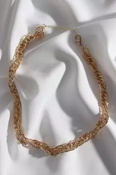 Ожерелье-цепочка золотого цвета с толстой цепочкой