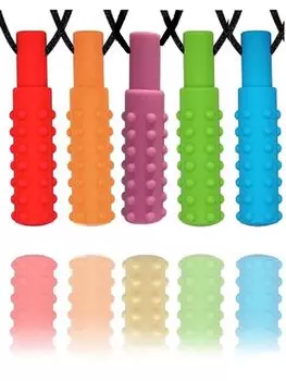 Ожерелье Chew Chew, 5 шт., ожерелье Chew, паническое расстройство, силиконовое ожерелье Chew, игрушка, тревожность, облегчение беспокойства, аутизм, СДВГ, ШРЛ,