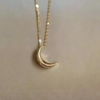 Ожерелье-чокер из нержавеющей стали 14-каратного золота с луной для женщин в стиле минимализма, изящные ювелирные украшения в стиле панк, подвеска-ожерелье