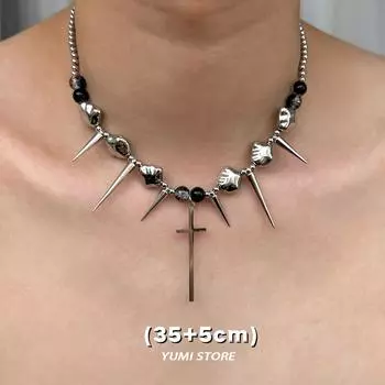 Ожерелье-чокер из титановой стали с заклепками для мужчин и женщин, панк-металлическое ожерелье-воротник, роскошные хип-хоп украшения, уличные аксессуары унисекс