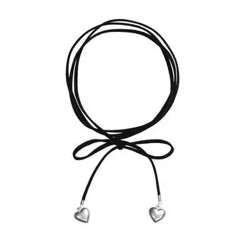 Ожерелье-чокер с бантом, мягкий удобный кожаный шнурок, регулируемая длина, ювелирное украшение, стильный праздничный аксессуар