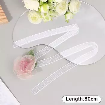 Ожерелье-чокер с кружевным цветком для женщин, элегантное шифоновое регулируемое ожерелье, свадебное украшение, подарок в виде цветка Y2K