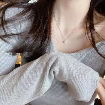 Ожерелье-чокер в форме капли с кубическим цирконием Сверкающее бриллиантовое ожерелье Кристалл Горный хрусталь Блестящее ожерелье Ювелирные изделия День матери Годовщина Подарки на день рождения серебряный