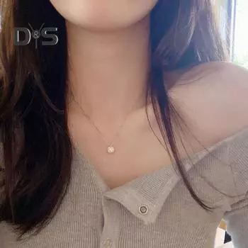 Ожерелье-чокер в виде капли с кубическим цирконием Сверкающее бриллиантовое ожерелье Кристалл Горный хрусталь Блестящее ожерелье Ювелирные изделия День матери Годовщина День рождения серебряный