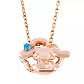 Ожерелье Cinnamoroll 20th Anniversary Sanrio Characters Cinnamon Cloud Blue Stone Silver 925 Pure Gold Coating Original Box Included