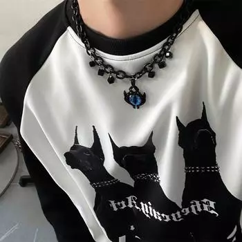 Ожерелье Devil s Eye Dark Personality Niche Millennial Spice Girls Gothic Exaggerated Men s And Women s Подвески с аксессуарами