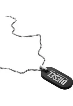 Ожерелье Diesel из нержавеющей стали с застежкой-карабином из нержавеющей стали без камней для мужчин, длина 550 x ширина 17,8 x высота 36,8 мм, сталь,