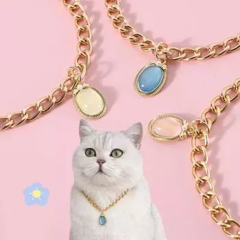 Ожерелье для домашних животных, привлекательный изысканный элегантный бант, подвеска с поддельным драгоценным камнем, ювелирные изделия для домашних животных, собак, кошек, домашних животных M розовый