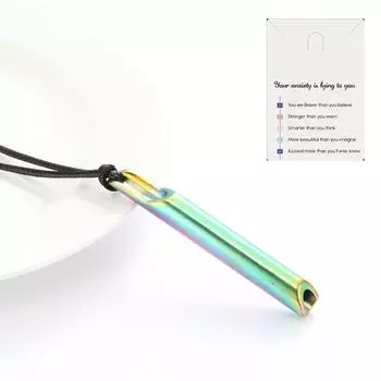 Ожерелье для дыхательных упражнений, ожерелье для осознанного дыхания, ожерелье со свистком, стрессом, тревогой, Daliy Wear