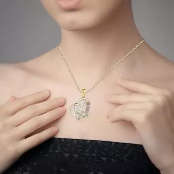 Ожерелье для матери со стразами и изумрудом, роскошная гладкая значимая женская подвеска на день