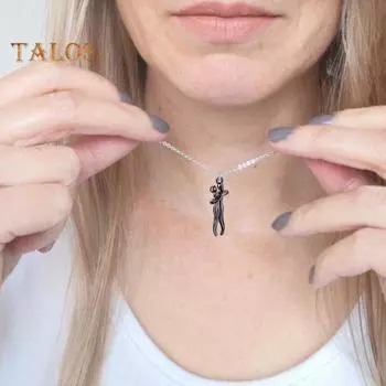 Ожерелье для объятий в виде пары, романтическое ожерелье с символом любви, подарок на годовщину Дня святого Валентина для жены, девушки, свиданий, повседневной одежды, украшения на шею F