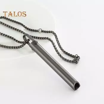 Ожерелье для осознанного дыхания из нержавеющей стали, ожерелье для снижения тревоги, ожерелье для снятия стресса и паники, регулируемая длина, медитация, внутренний покой серебряный