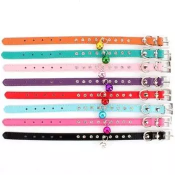 Ожерелье для питомца со стразами, шейный ремешок, пряжка для щенка XS зелёный