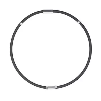 Ожерелье для снятия статического электричества из титана, магнитного германия, унисекс, силикона, 2 размера, можно носить во всех [BCletty] [можно в любое время года] (50см, черный) чёрный
