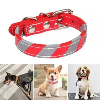 Ожерелье для собаки Светоотражающая полоса с пятью отверстиями и пряжкой для головы Ошейник для собаки L чёрный