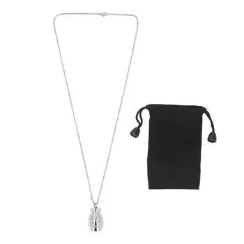 Ожерелье для урны для домашних животных для собак и кошек с сумкой для хранения из нержавеющей стали для маленьких домашних животных, памятный сувенир Small: 25 X 15mm / 1 X 0.6in