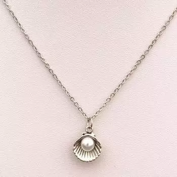 Ожерелье для женщин, европейская и американская мода, минималистичный темперамент, жемчужное ожерелье в форме ракушки, ожерелье в форме ключицы, женские украшения золотой