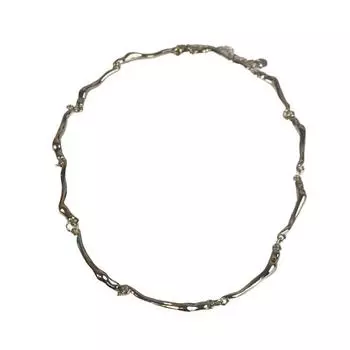 Ожерелье для женщин, ожерелье с нерегулярным волнистым узором, хип-хоп, крутые гипоаллергенные украшения на каждый день серебряный